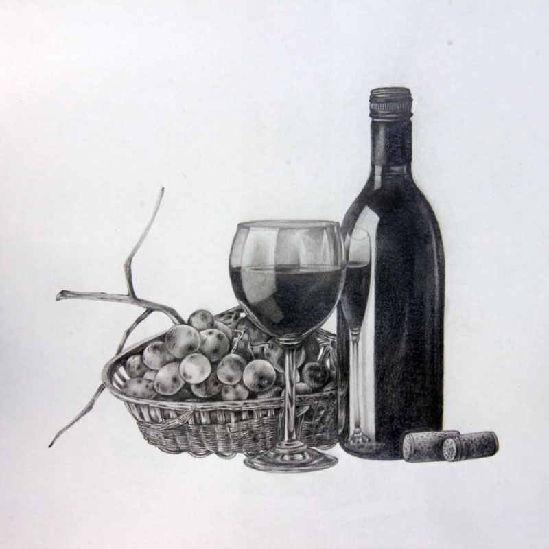 舊物有住(三), 2022, 素描, 31.5 x 31.5 cm / 蕭志夫