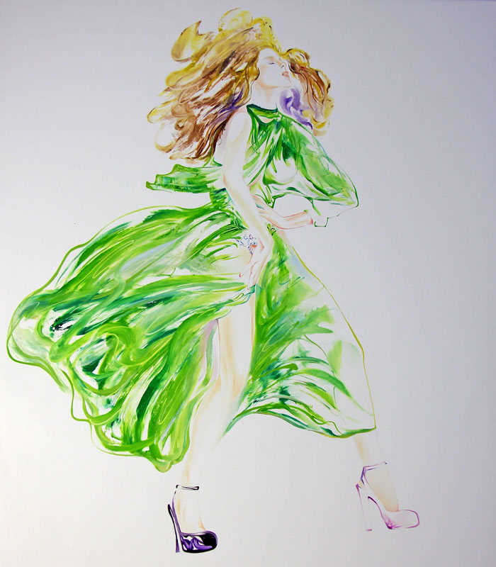 迎風之美, 2022, 油畫, 45 x 53 cm / 蕭志夫