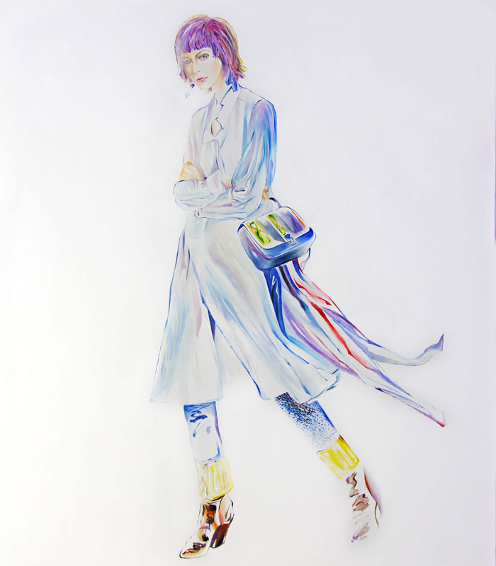 浪街之情, 2022, 油畫, 45 x 53 cm / 蕭志夫